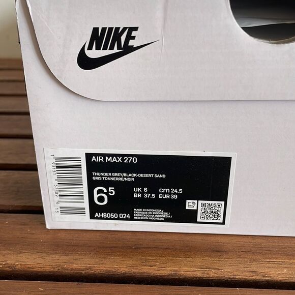 Nike Air Max 270 Thunder Grey Women Size 8 Men Size 6.5(AH8050-024) - Picture 12 of 14